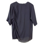 Bimba Y Lola Black Ruched Detail Crew Neck Top