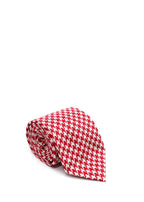 Red & White Houndstooth Tie