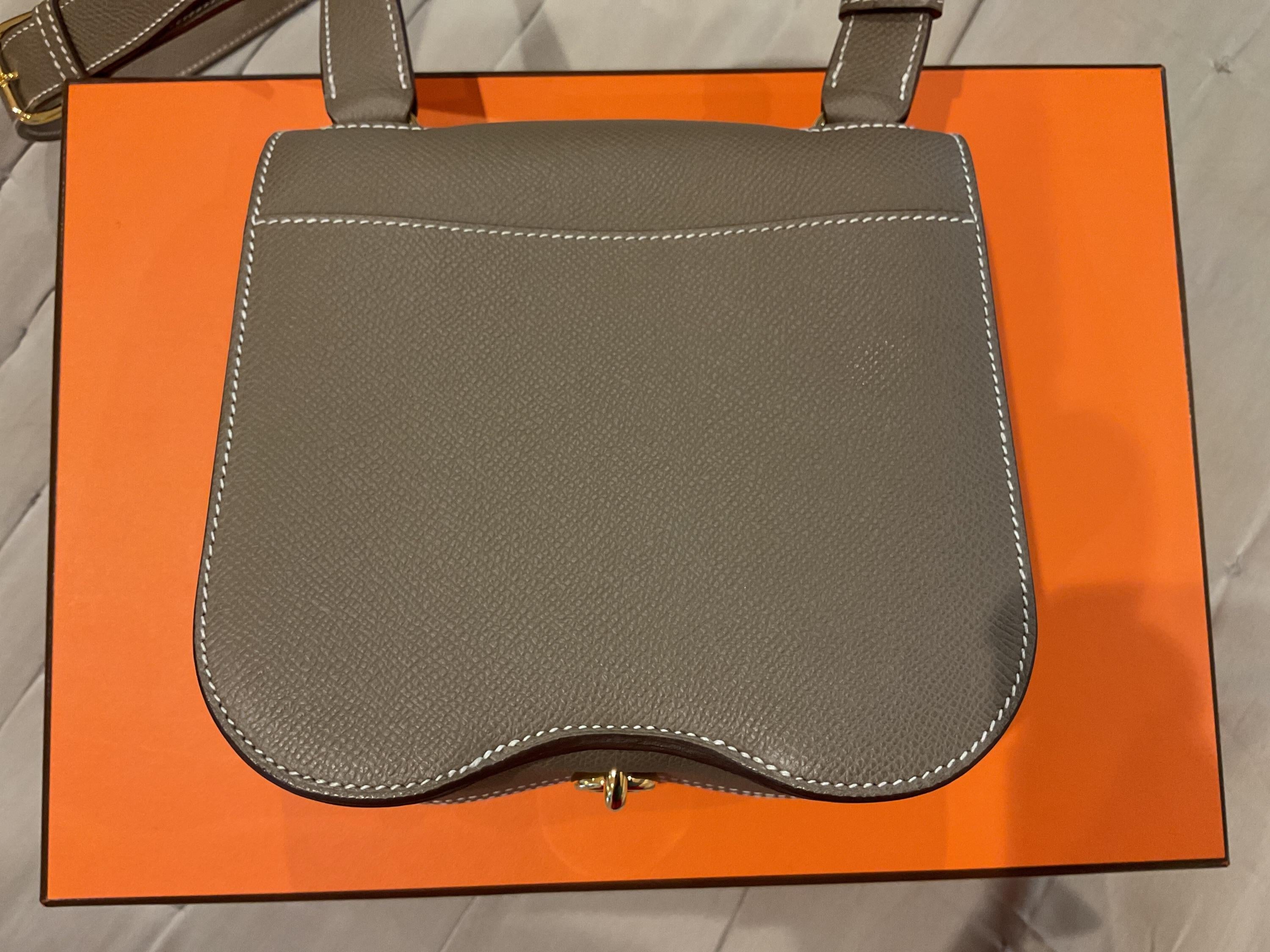 Hermes Etoupe Epsom Mini Della Cavalleria