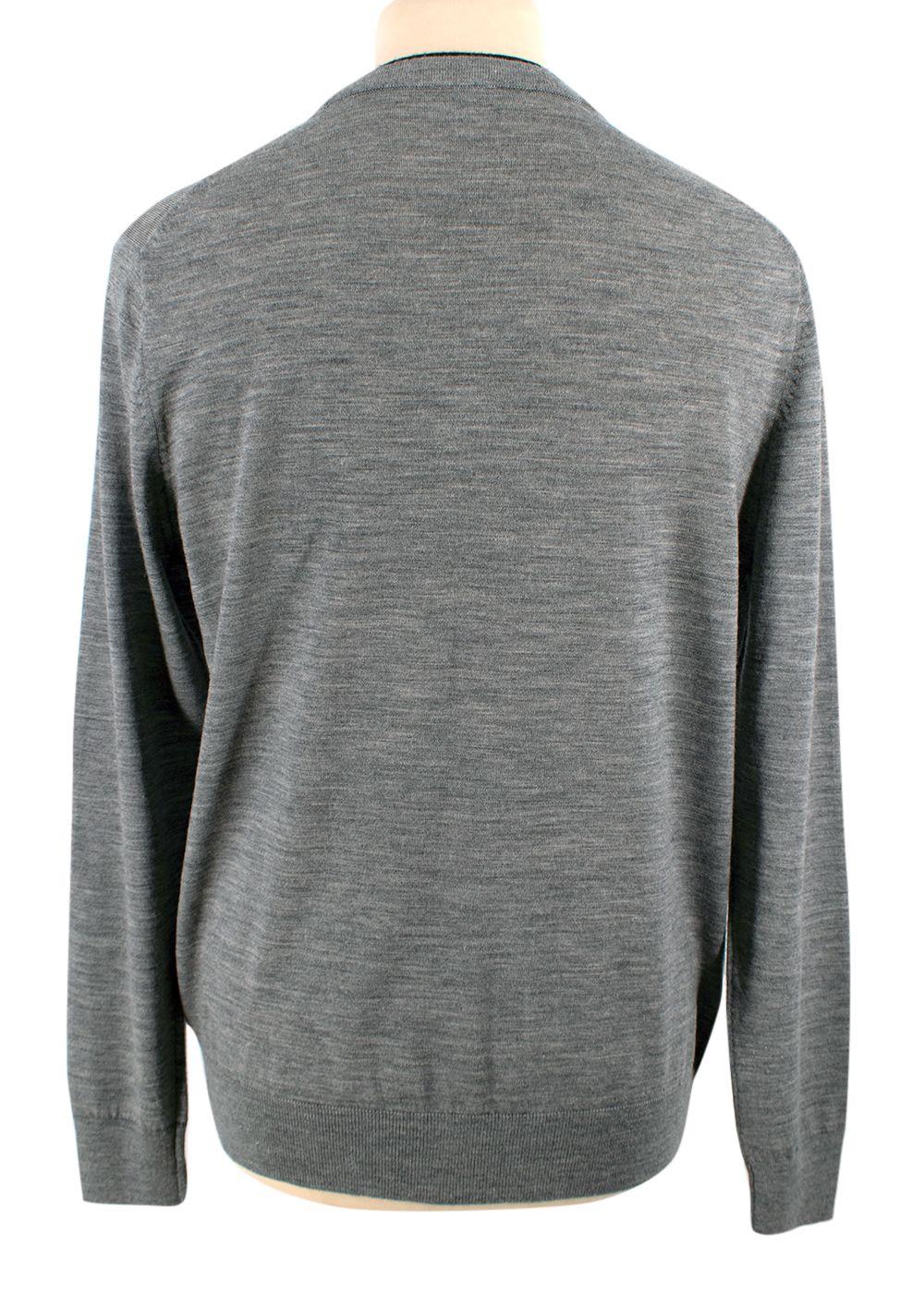 Cerruti 1881 Grey Wool Cardigan