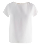 Giambattista Valli White Viscose Top with Cap Sleeves