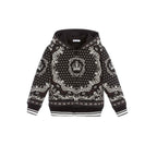 Dolce & Gabbana Kids 7-8Y Crown Print Zip Hoodie
