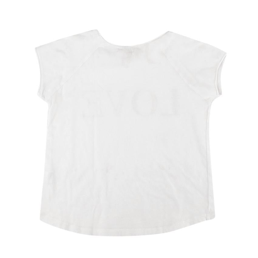 Bonpoint White Cotton Love Print T-shirt