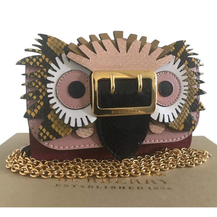 Burberry Python & Leather Mini Beast Bag