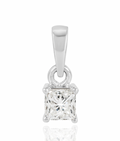 Princess Cut White Gold Pendant