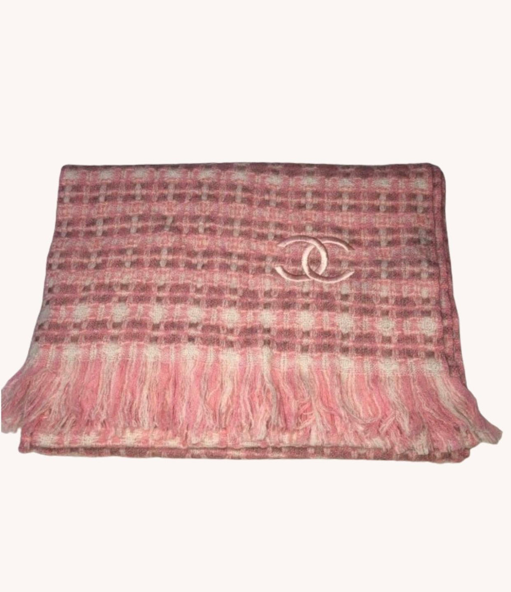 Chanel Pink  Cashmere Scarf