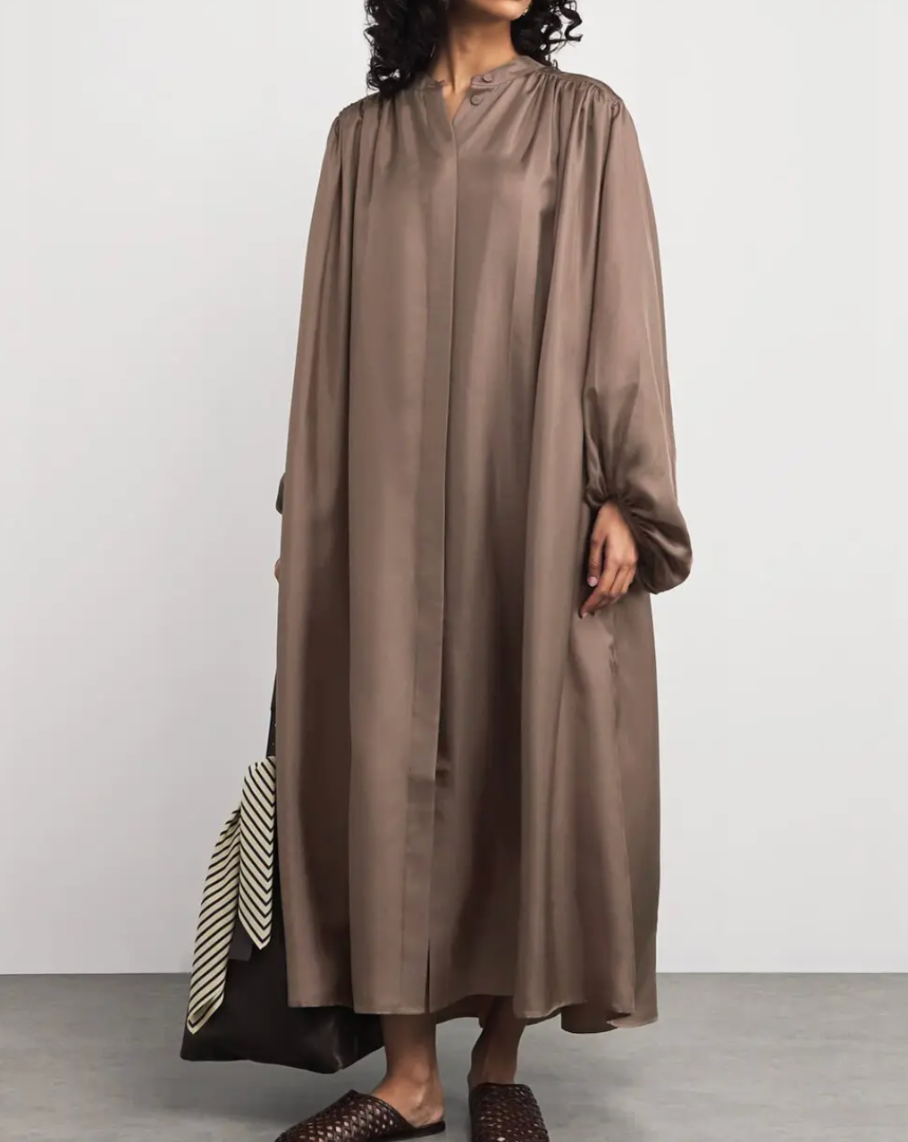 RÓHE  Silk Pleated Midi Dress