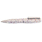Ambrosia White Silver Iridescent Swarovski Crystal Ball Point Pen