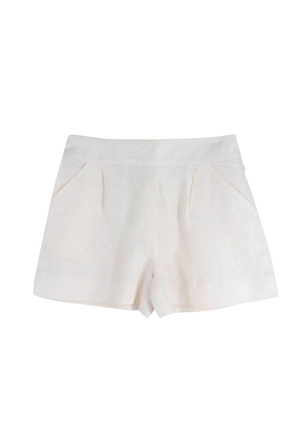 Matthew Williamson Cream Linen Shorts