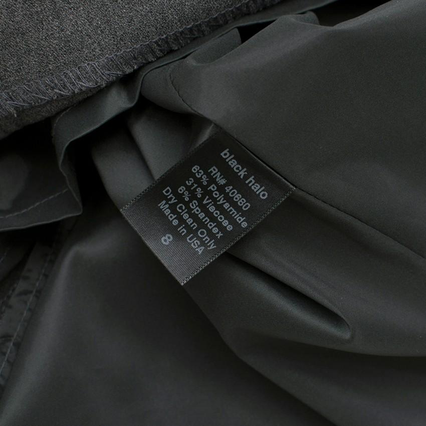 Black Halo Grey Sabrina Midi Dress