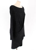 Donna Karan Black Speckled Twist Dress