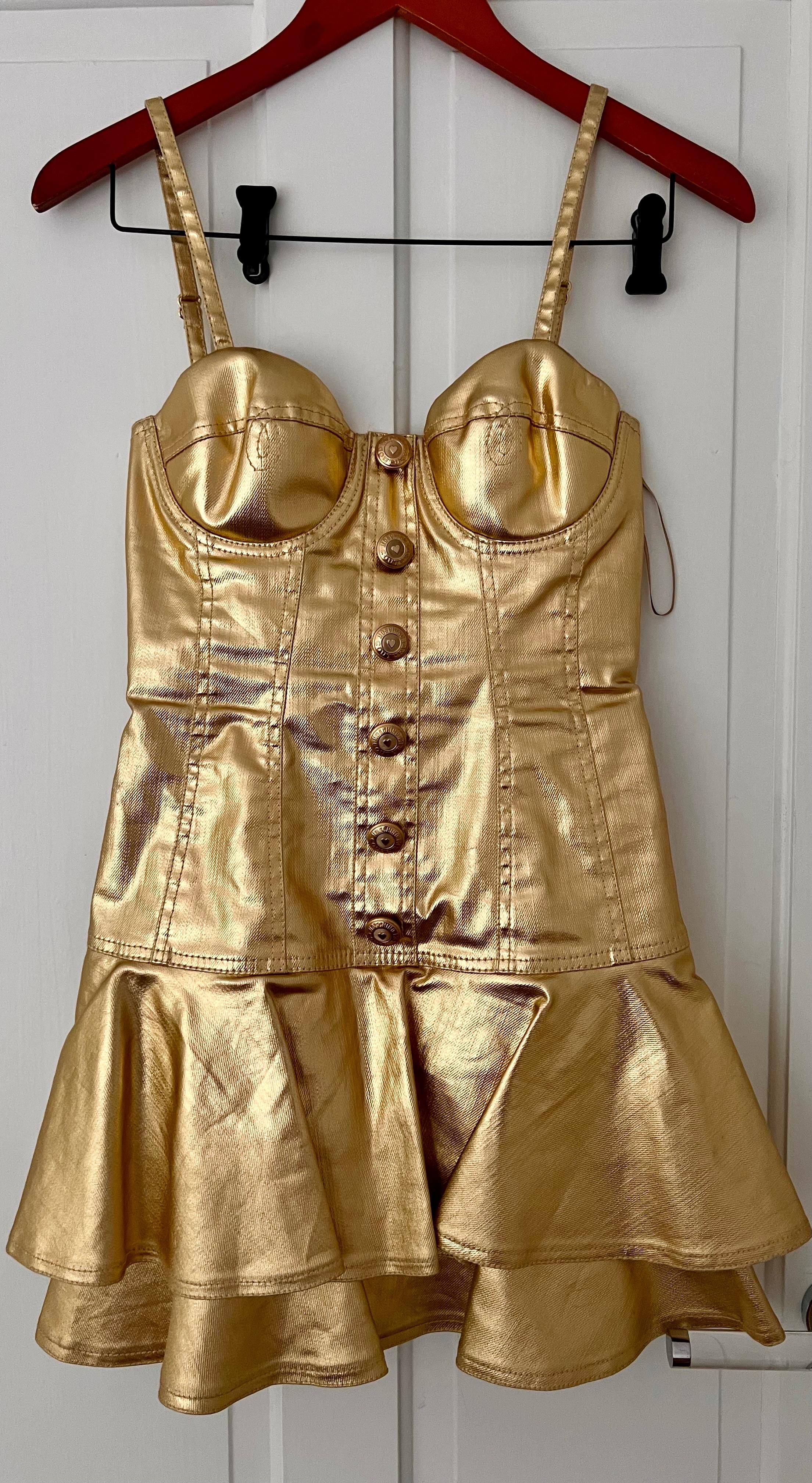 Moschino Couture Vintage Gold Dress And Jacket Barbie Collection