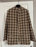 Gucci Brown Checked Tweed Jacket