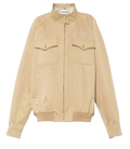 Miu Miu Beige Cotton Bomber Jacket