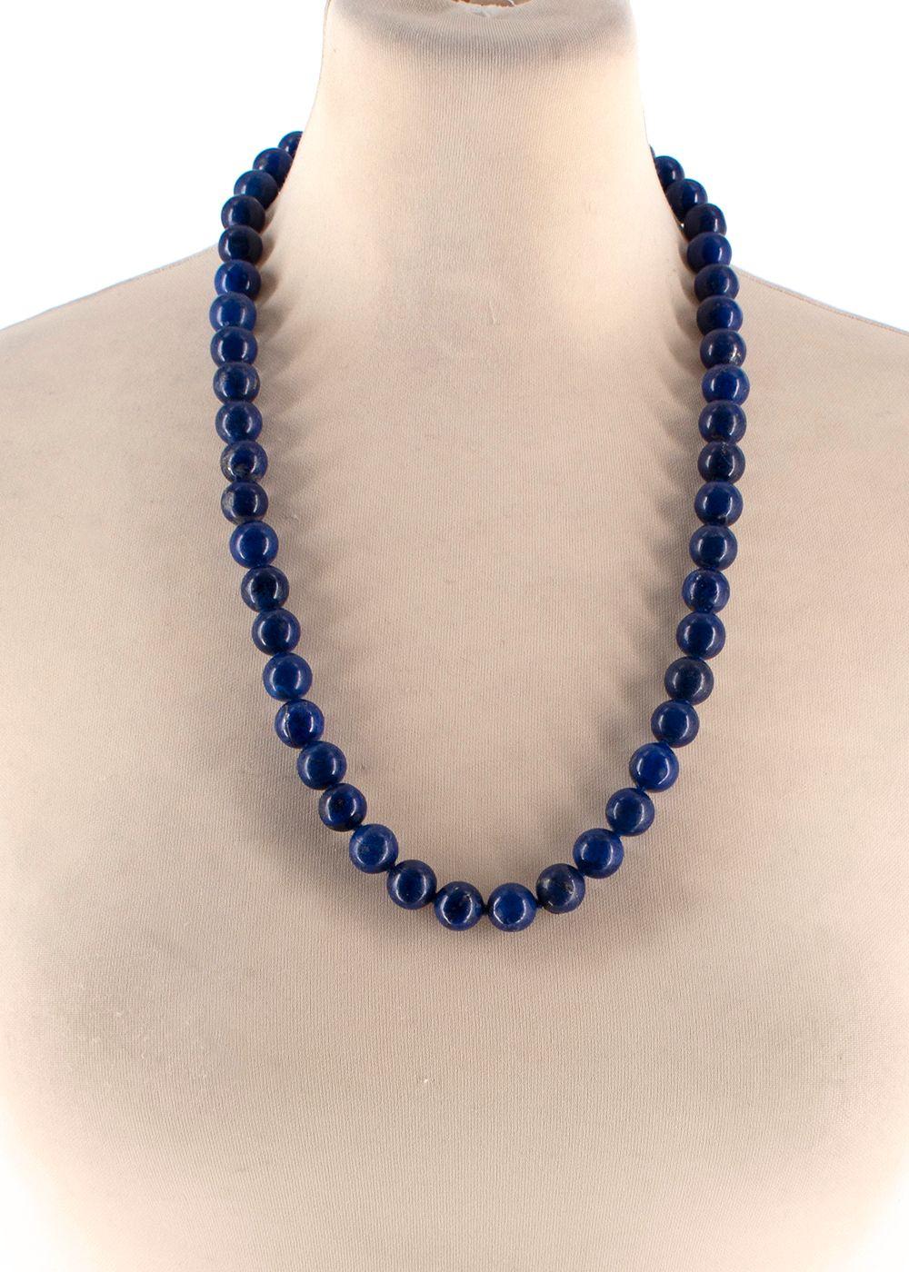 Bespoke Fine Quality Blue Agate Beaded Necklace