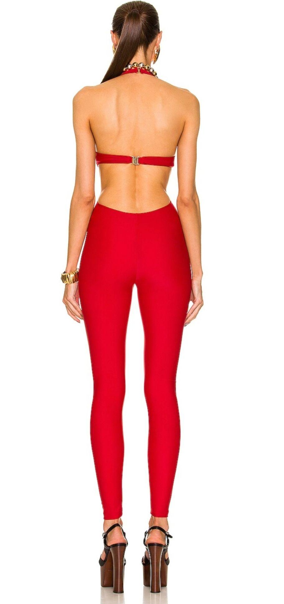 Red Halterneck Catsuit