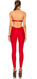 Red Halterneck Catsuit