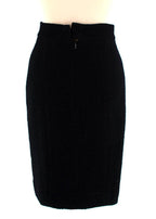 Black Tweed Pencil Skirt