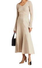 Caes Beige Midi Skirt