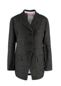 Emporio Armani Grey Pinstripe Wool Single Breasted Blazer