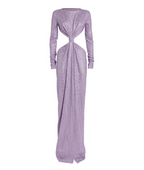 Area Crystal-Embellished Cutout Jersey Gown