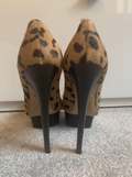 Leopard print pony hair Dolly platform heeled pumps