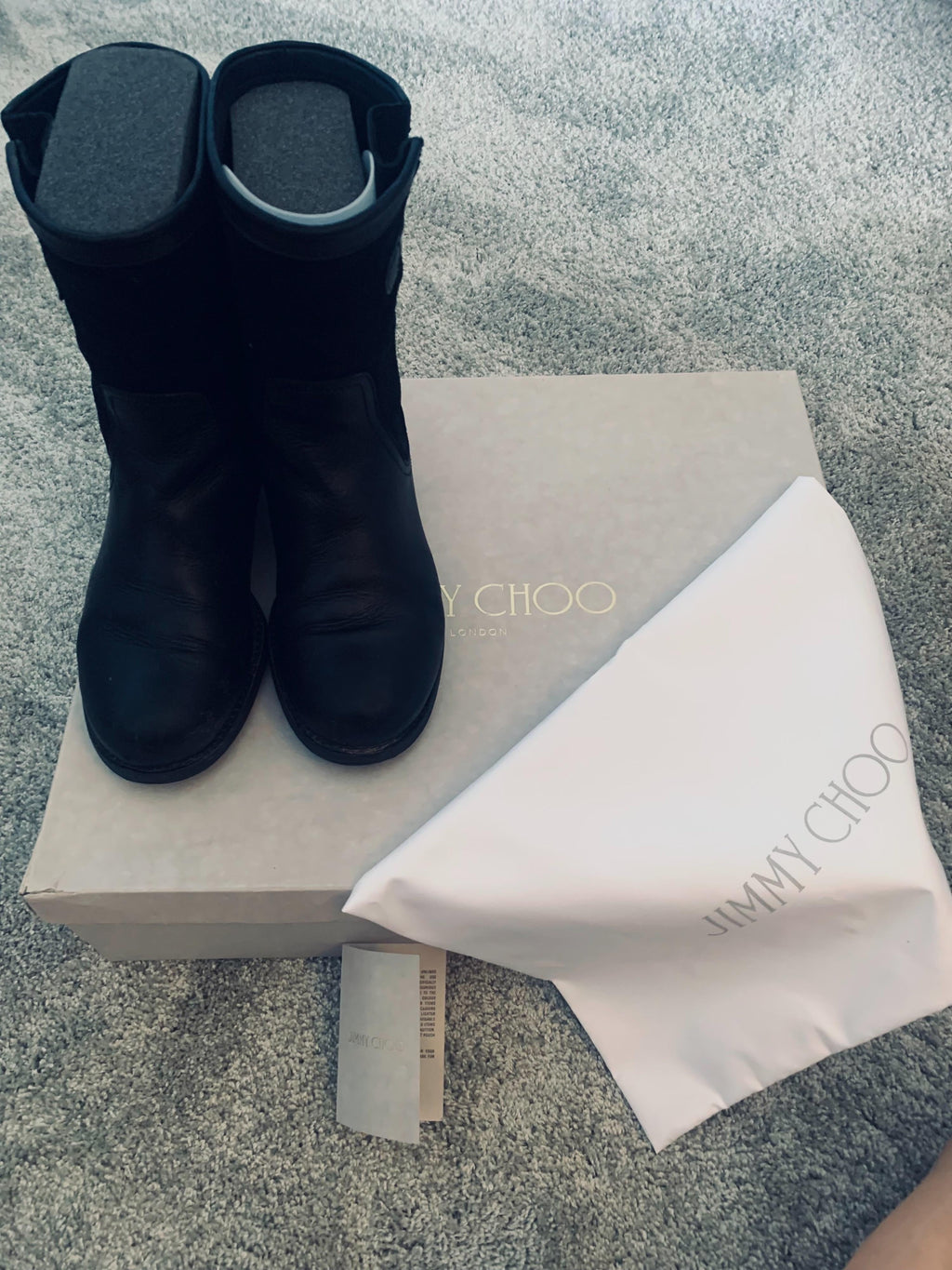 Black Suede & Shearling Dante Boots