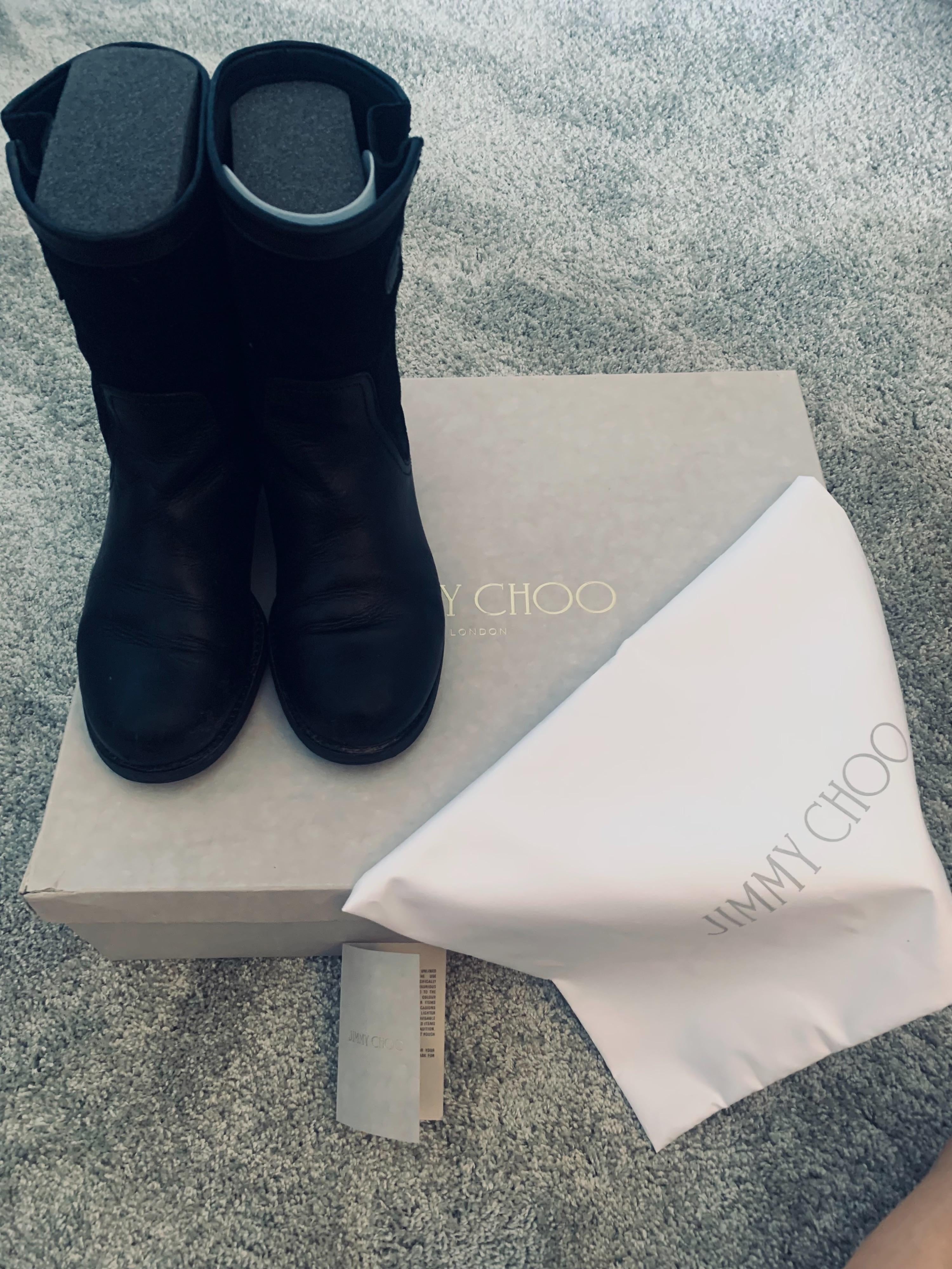Black Suede & Shearling Dante Boots