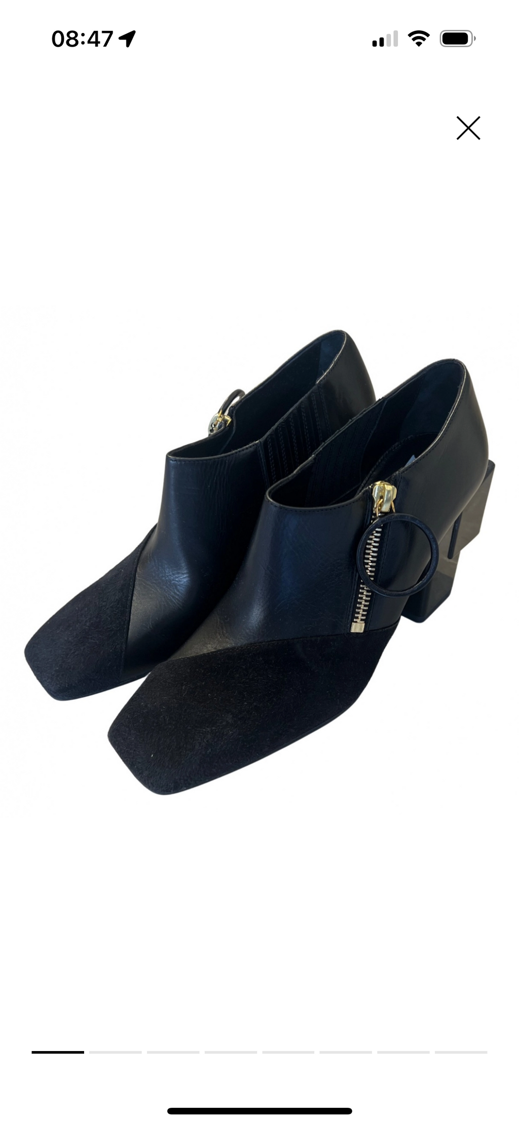 Loewe Black Leather/Suede Ankle Boots