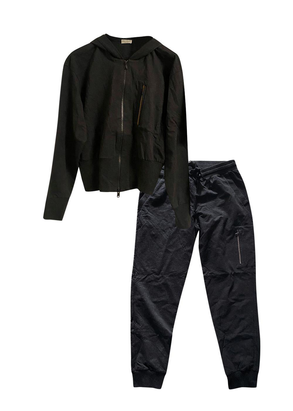 Brunello Cucinelli Black Jacket and Joggers Tracksuit