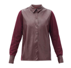 Roksanda burgundy faux leather Paden shirt
