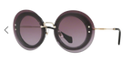 Miu Miu Black Round Sunglasses