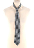 Hickey Freeman Green & Grey Houndstooth Tie