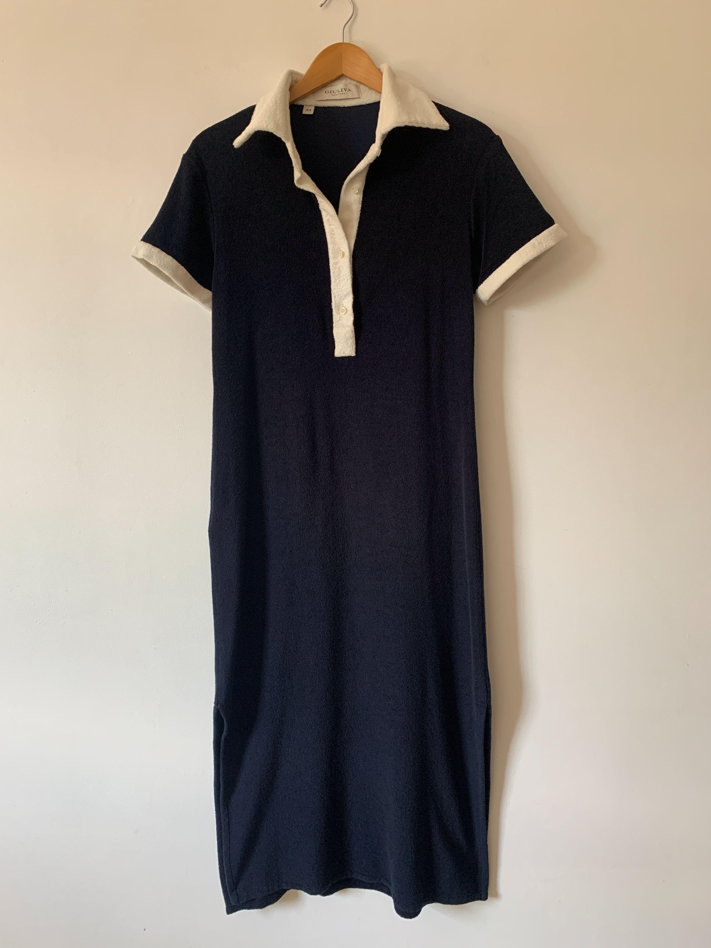 Giuliva Heritage Navy Towelling Dress