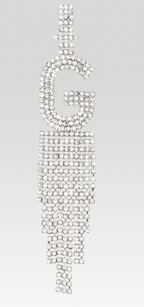 Retrofête Silver "G" Alphabet Earring