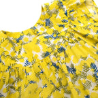 Yellow Mimosa Print Cotton Blouse