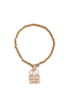 Hermes 18K Rose Gold Diamond Constance Amulettes Bracelet