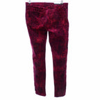 J BRAND Black Red Floral Velvet Pants