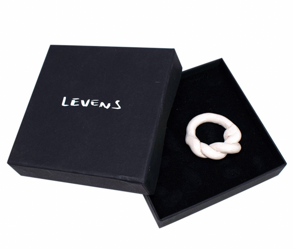 Levens Glazed Clay Chunky Twist Ring