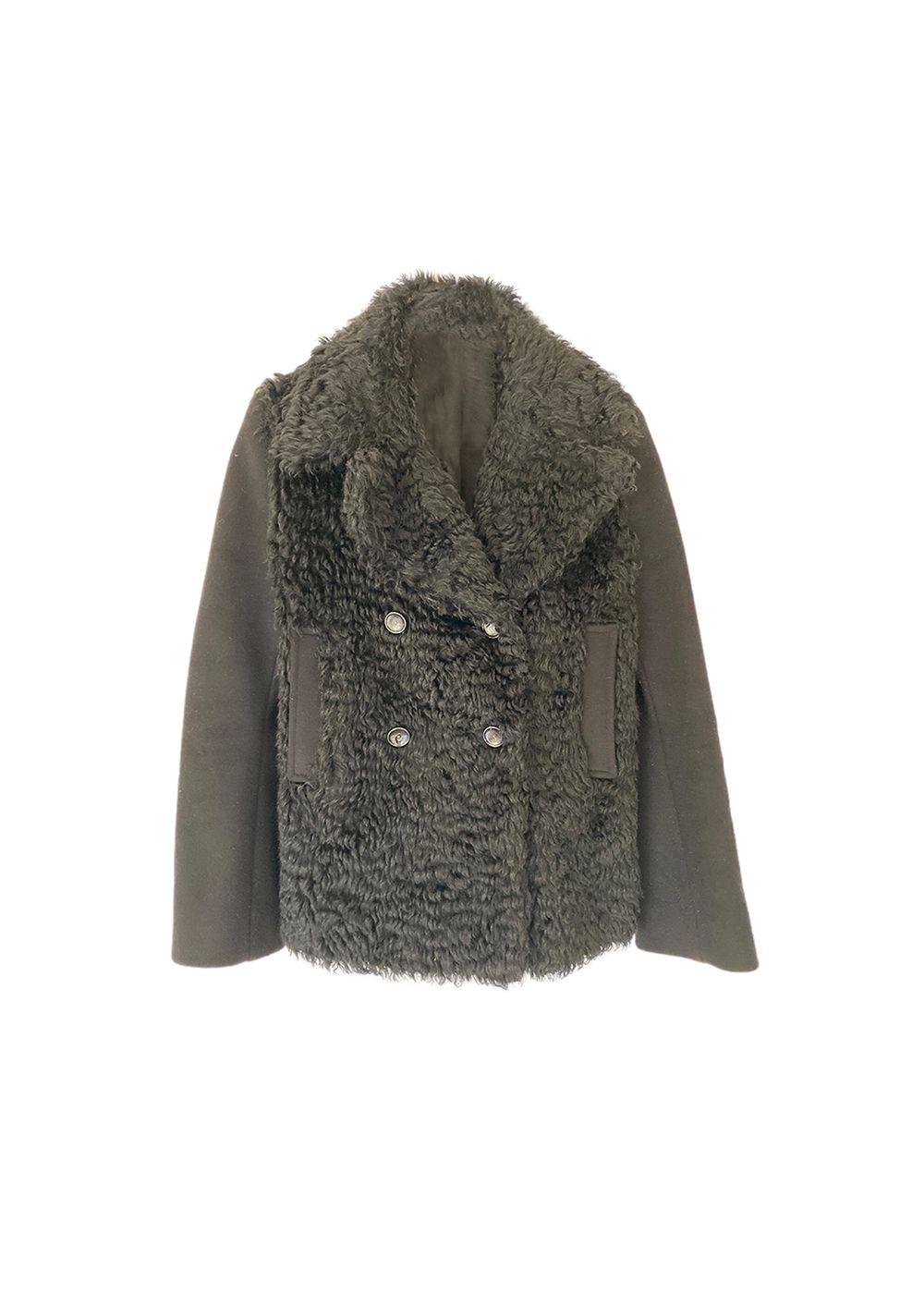 Shearling Panelled Pea Coat