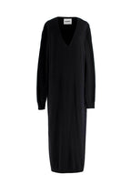 Jil Sander Black V Neck Jumper Dress