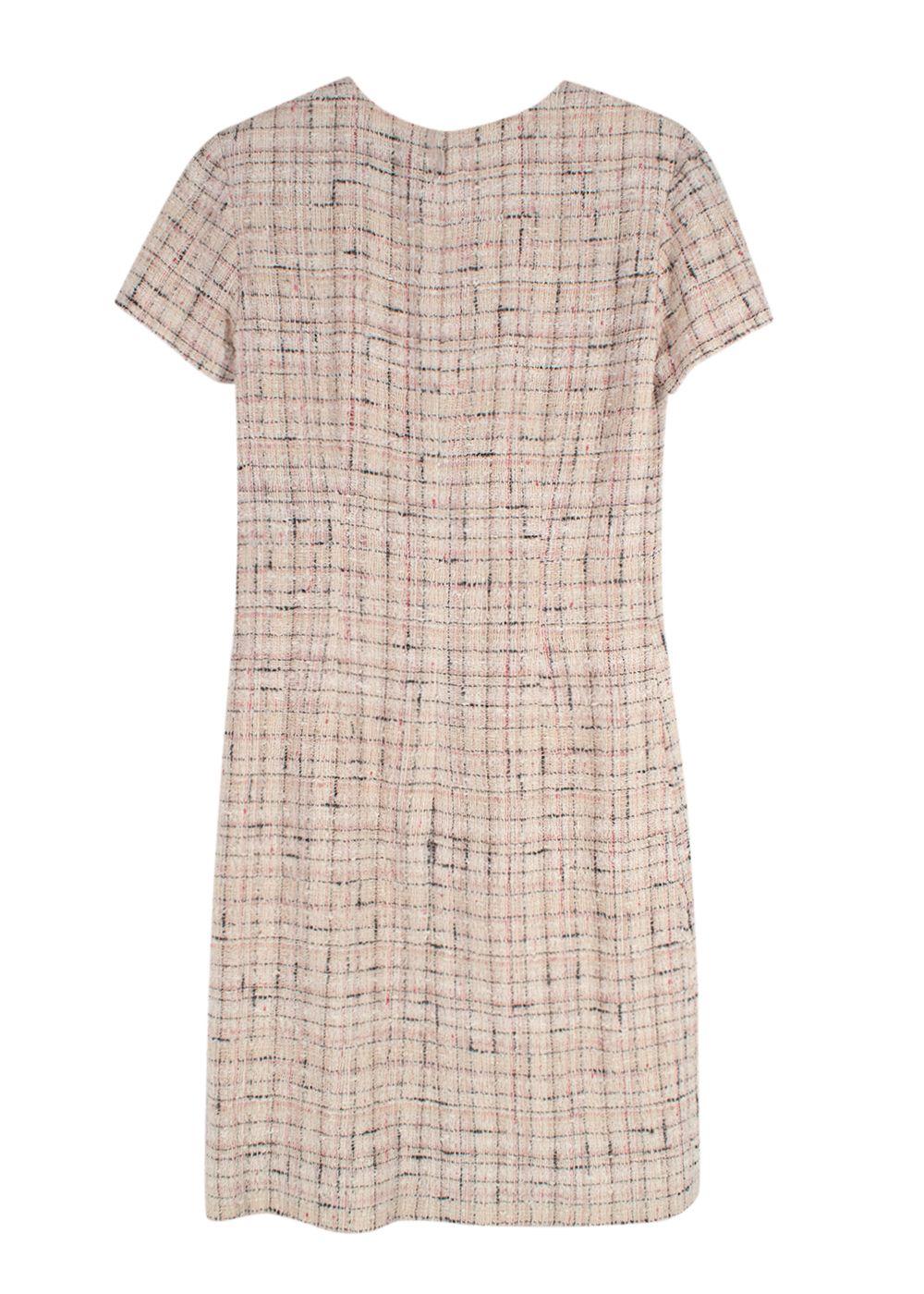 Chanel Baby Pink Tweed Mini Dress