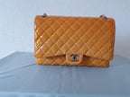 Chanel Patent Leather Jumbo Double Flap Bag