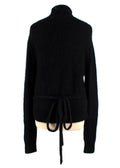 Ganni Black Brushed Alpaca Wrap Jumper