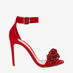 Crystal Bow Embellished Sandals