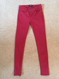 SALTSPIN dark red skinny stretchy jeans
