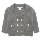 Oscar Et Valentine 9M Grey Shawl Knit Cardigan