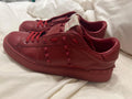 Red leather Rockstud 11 Untitled trainers
