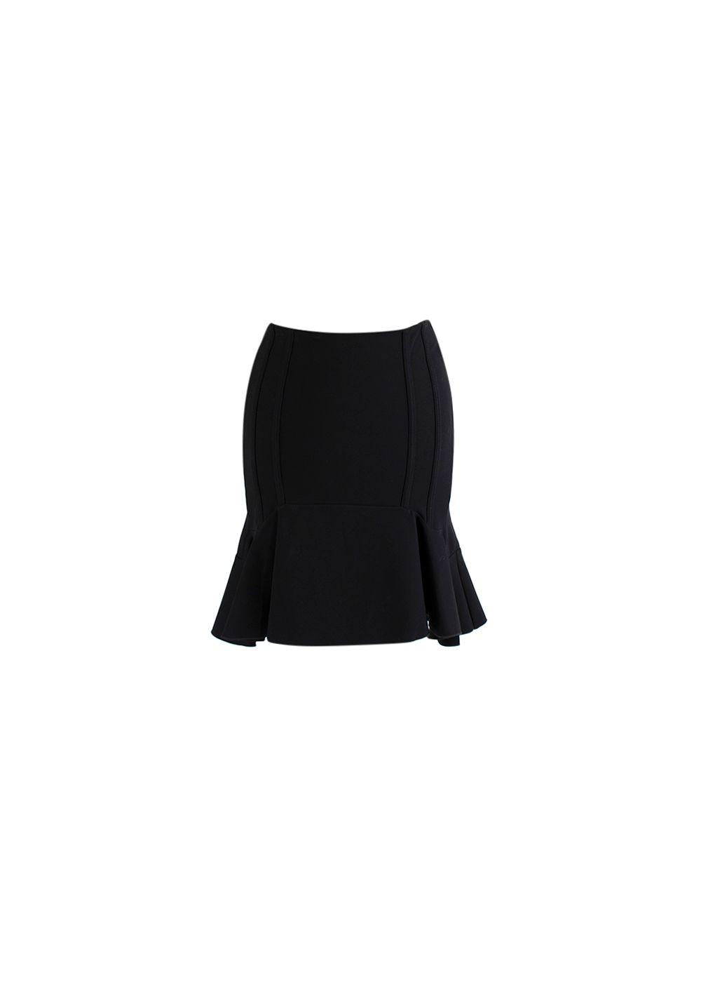 Black Fit & Flare Mini Skirt