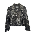 Dolce & Gabbana Black Embellished Leather Jacket